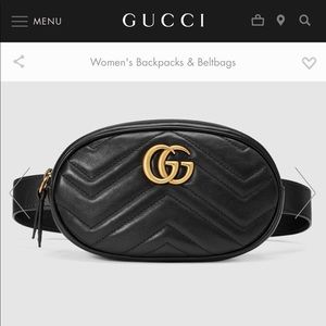 ✨SOLD✨Gucci GG Marmont matelassé leather belt bag